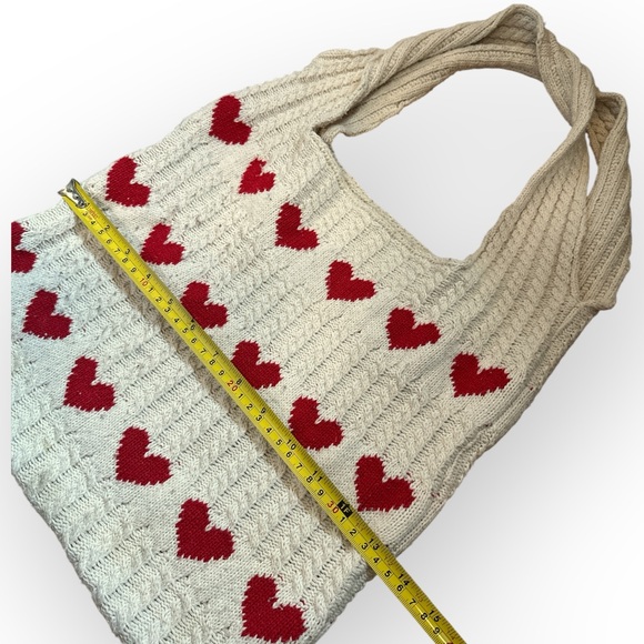 Anthro Heart Crochet Tote Bag - Picture 3 of 3